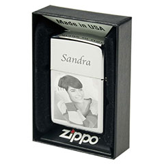 ZIPPO mit <br>Fotogravur