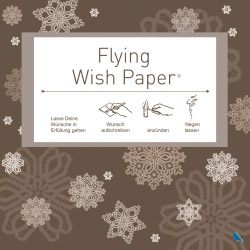 Flying Wishpaper Mini - Sterne braun