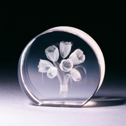 Glasblock - Tulpenstrauss