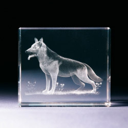 Glasblock - Schäferhund