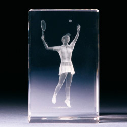 Glasblock - Tennisspielerin