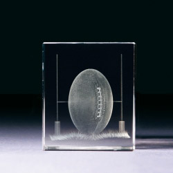 Glasblock - Rugbyball