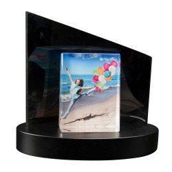 Foto auf Glasframe M + Clarisso® Sockel - SET - 80x105x30 hoch