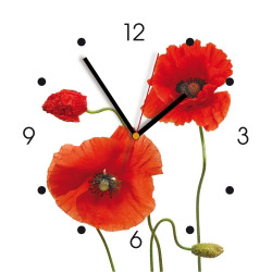 Wanduhr My Clock Klatschmohn