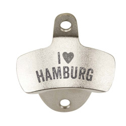 Wand-Flaschenöffner I LOVE HAMBURG