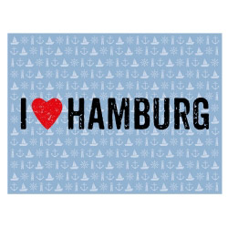 Tischset Vinyl I LOVE HAMBURG