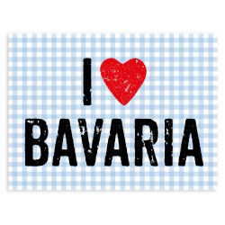 Tischset Vinyl I LOVE BAVARIA