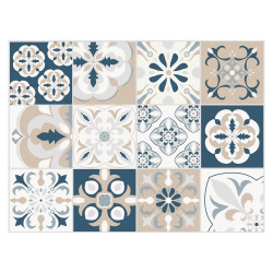 Tischset MOSAIK BEIGE-BLAU