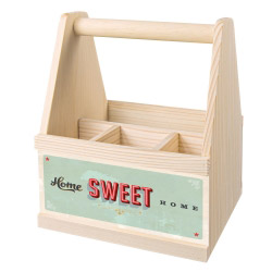 Besteck Caddy Holz Besteckträger HOME SWEET HOME | Contento