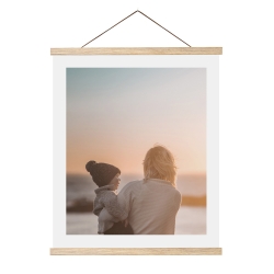 Posterleisten mit eigenem Foto - clipwood Set Hochformat 30 x 40 Eiche