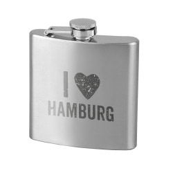 Flachmann Edelstahl  I LOVE HAMBURG