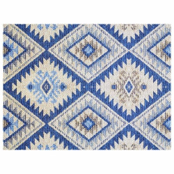 [Sieht elegant aus] Tischset Vinyl bedruckt 40 x MOSAIK - cm Contento 30 | BEIGE-BLAU Motiv