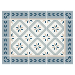 Tischset Vinyl bedruckt 40 x 30 cm - Motiv MOSAIK BUNT grün | Contento