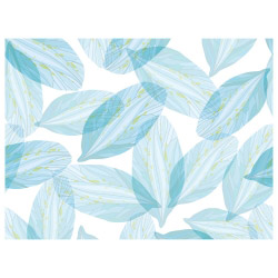 Tischset Vinyl Blue Leaves