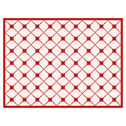 Tischset Vinyl Pattern Rot 1