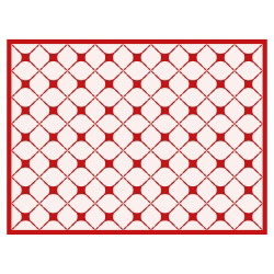 Tischset Vinyl Pattern Rot 1