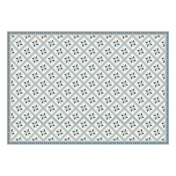 MATTEO Bodenmatte Vinyl bedruckt 60 Fliesendesign Contento x - blau 90 cm 