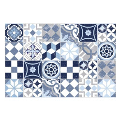 Vinyl Teppich MATTEO 40x60 cm Mosaik Blau