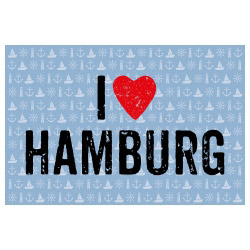 Matteo Vinyl Teppich 60x90 cm  I LOVE HAMBURG