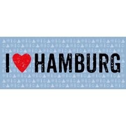 Matteo Vinyl Teppich 50x120 cm  I LOVE HAMBURG