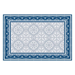 Vinyl Teppich MATTEO 60x90 cm Fliesen 8 Blau