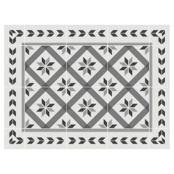 Tischset Vinyl bedruckt 40 x 30 cm - Motiv MOSAIK BEIGE-BLAU | Contento