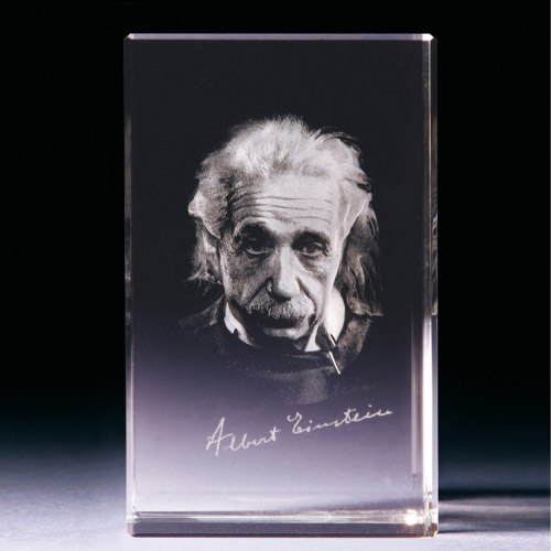 Glasblock - Albert Einstein