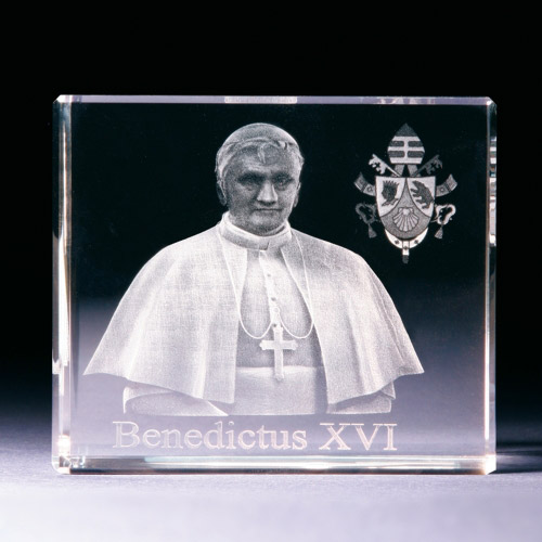 Glasblock - Papst Benedikt XVI