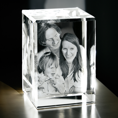 Foto in Glas als 3D Portrait