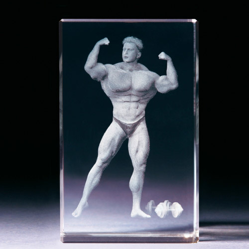Glasblock - Bodybuilding man