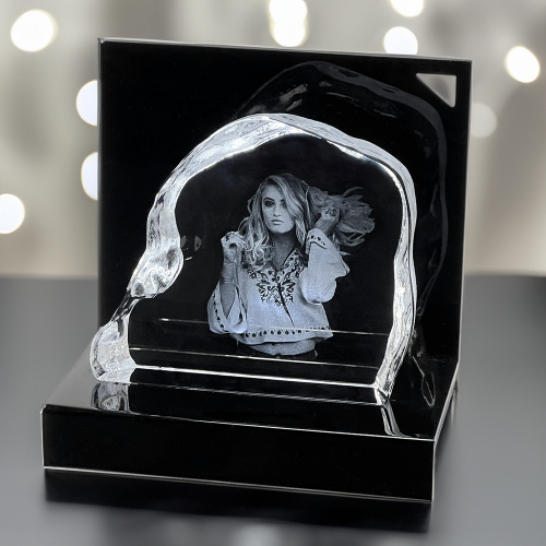 3D Fotokristall Rock mit Leuchtsockel Set