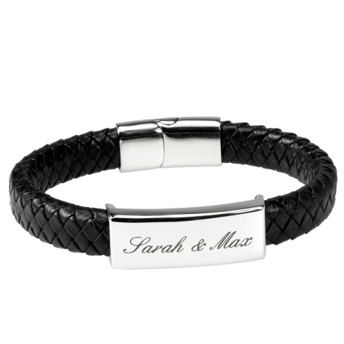 Gravur Leder Armband Herren