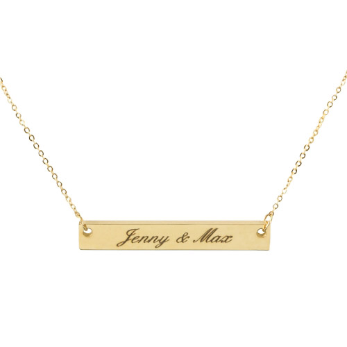 Halskette mit Gravur gold