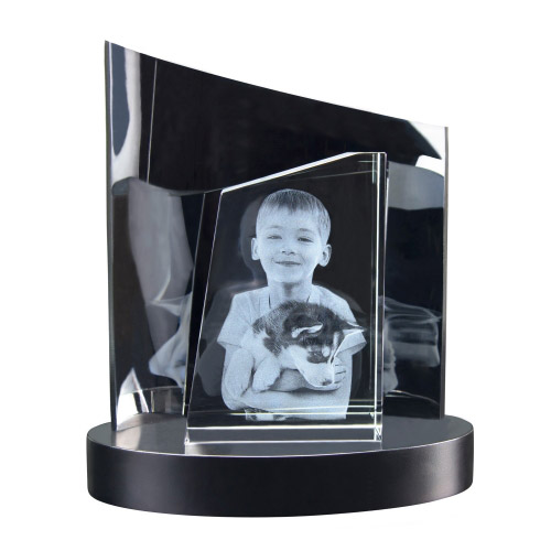 3D Glasfoto TOWER M + Clarisso® Sockel - SET   