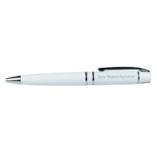 Kugelschreiber VIP mit Gravur weiß