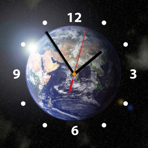 Wanduhr My Clock - Weltkugel