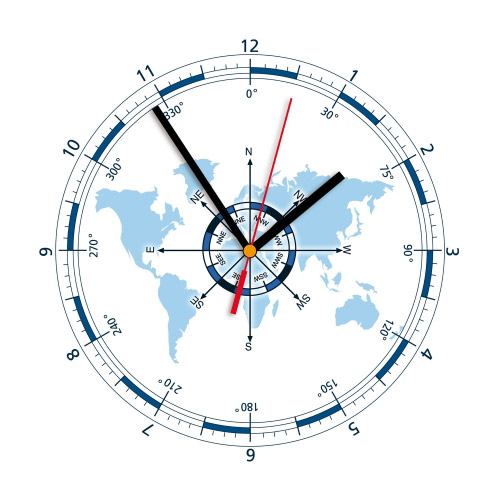 Wanduhr My Clock - Kompass