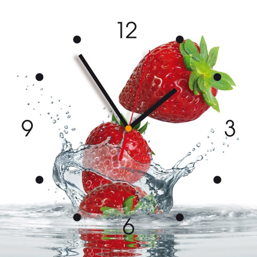 Wanduhr My Clock - Erdbeeren