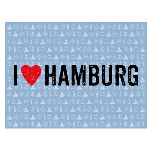 Tischset Vinyl I LOVE HAMBURG