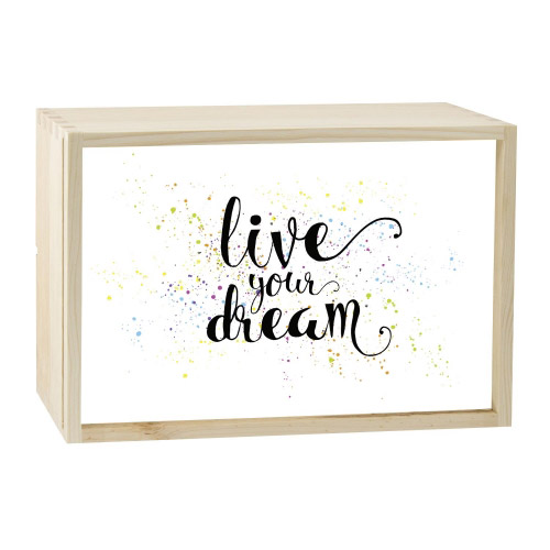 Lightbox LIVE YOUR DREAM 30x20 cm