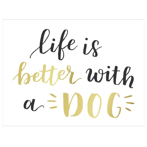 Tischset Vinyl Life is better with a Dog