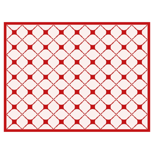 Tischset Vinyl Pattern Rot 1