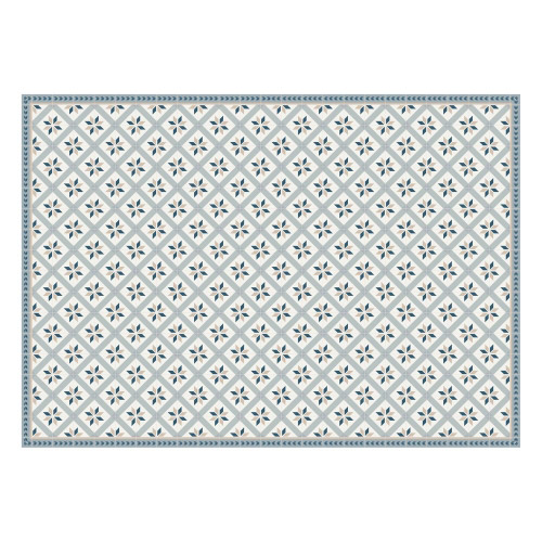 MATTEO Vinyl Teppich 170x240 cm - Fliesen 1 Blau