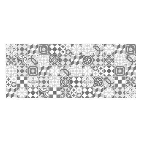 MATTEO Vinyl Teppich 50x120 cm - Mosaik Grau