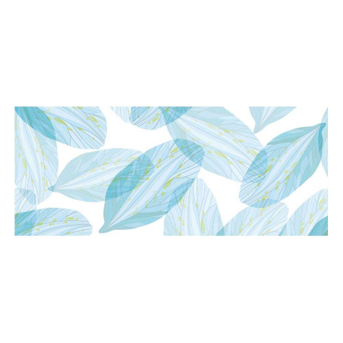 Vinyl Teppich MATTEO 50x120 cm Blue Leaves