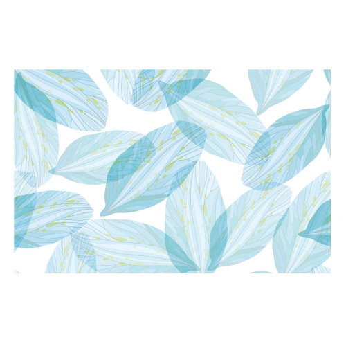 Vinyl Teppich MATTEO 90x135 cm Blue Leaves