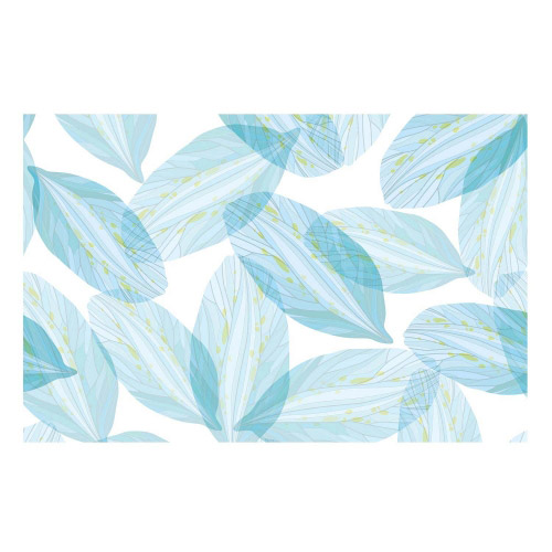 Vinyl Teppich MATTEO 118x180 cm Blue Leaves