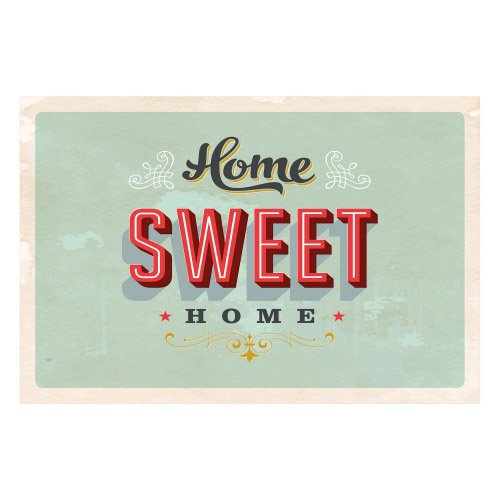 Vinyl Teppich MATTEO 40x60 cm Home Sweet Home