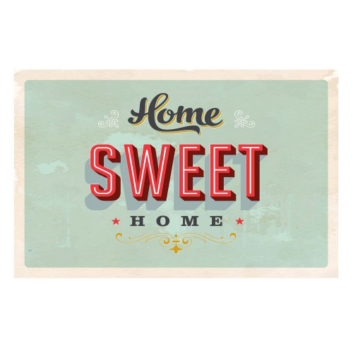 Vinyl Teppich MATTEO 90x135 cm Home Sweet Home