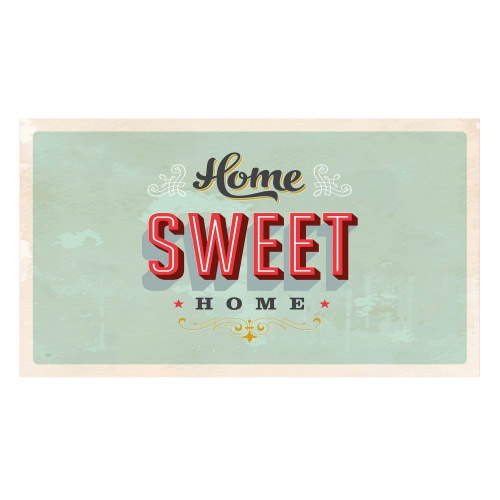 Vinyl Teppich MATTEO 90x160 cm Home Sweet Home